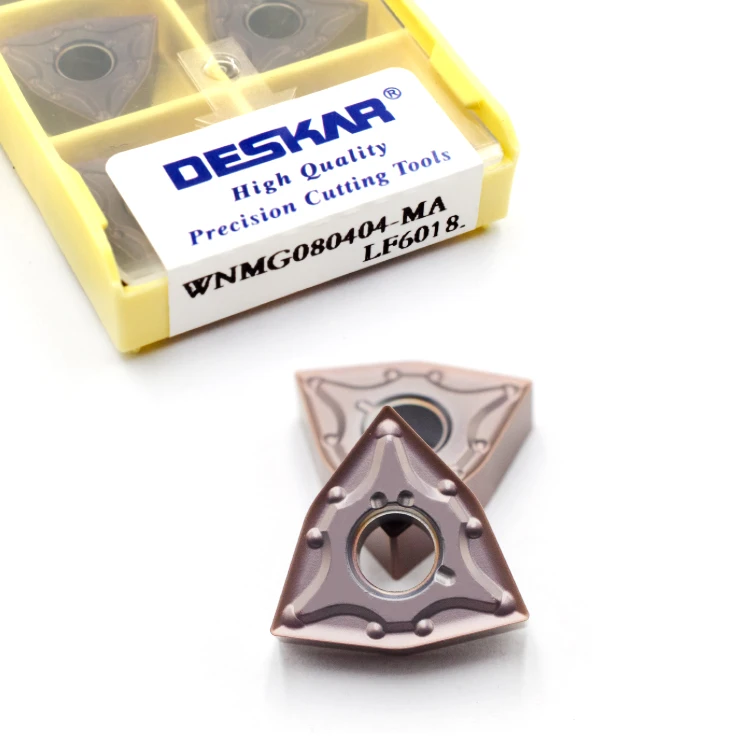 DESKAR WNMG080404-MA WNMG080408-MA LF6018 карбидные вставки для токарного станка с ЧПУ инструменты режущих инструментов из нержавеющей стали лезвия
