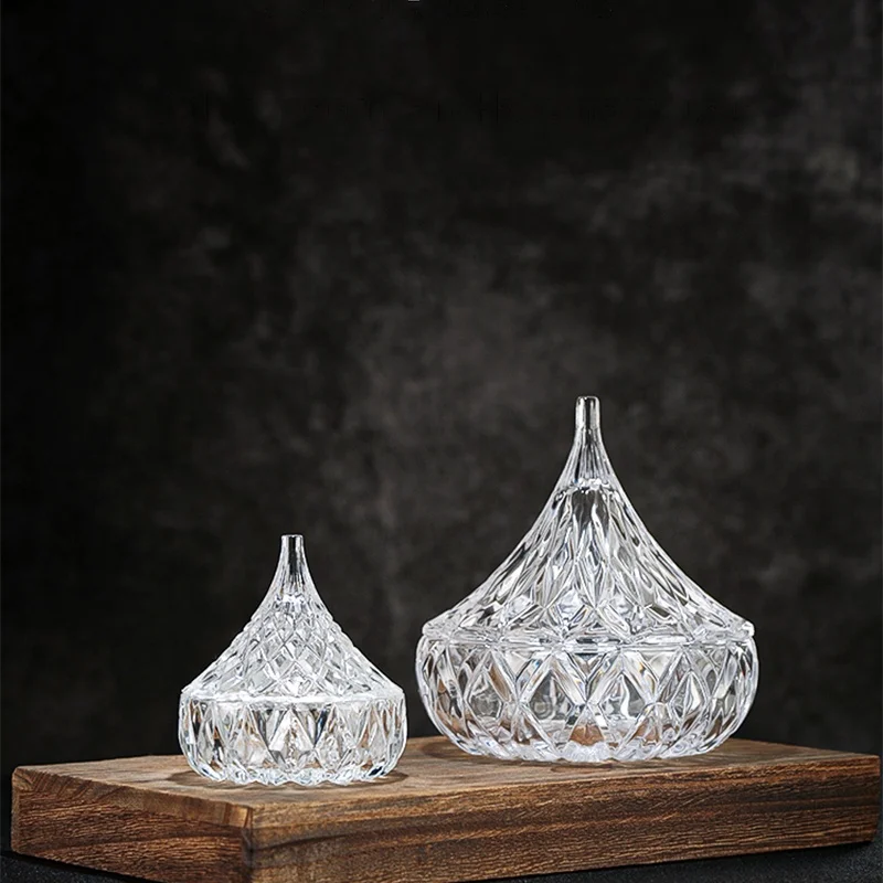 Royal European Dinner Set Carved Spices Storage Box Jar Glass Sugar Bowl  Luxury with Lid