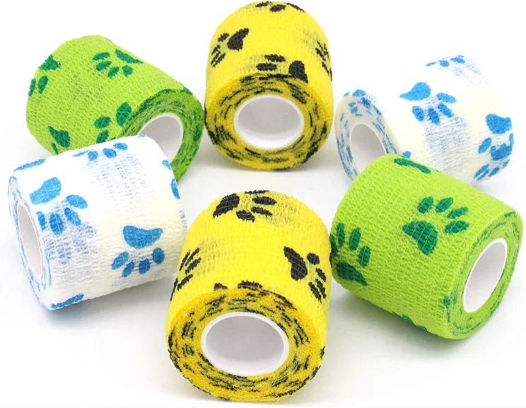 Wholesale Customized Printing Nonwoven Cohesive Bandage For Medical Sport Pet Wrapped Elastic Tape Self Adhesive Bandage