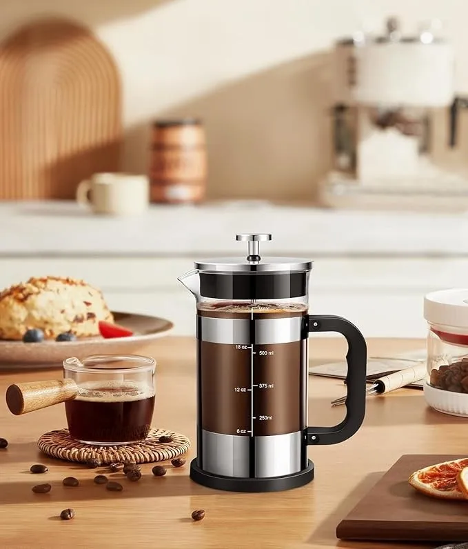 34oz With Handle Glass French Press Coffee Press Press Pot Coffee Plunger Suitable For Family Gatherings Out Camping