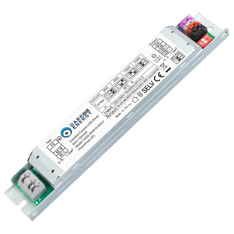 Темный энергетический заводской светодиодный драйвер постоянного тока Dali Driver Led 50 Вт 900-500 мА 30-42 В