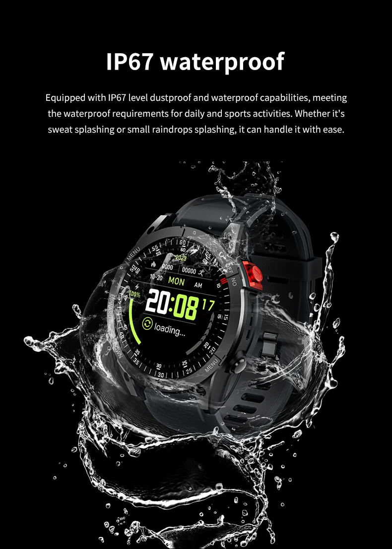 VALDUS Fashion Sports Wrist TFT Full Touch Screen Password Lock Protection Smart Watch Digital GS Fenix 7