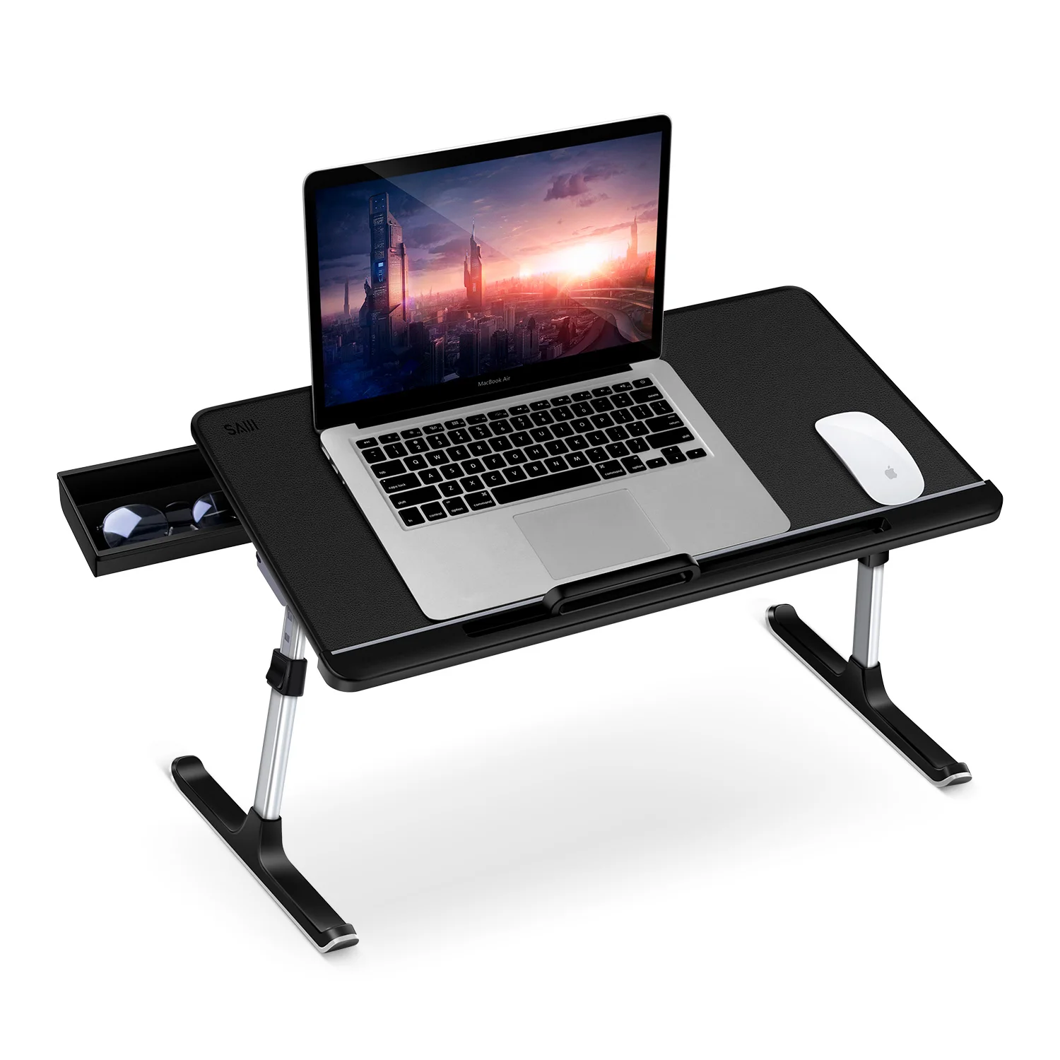 Adjustable Laptop Tray Table - Lap Desk Fits up to 17-Inch Laptop - Large
