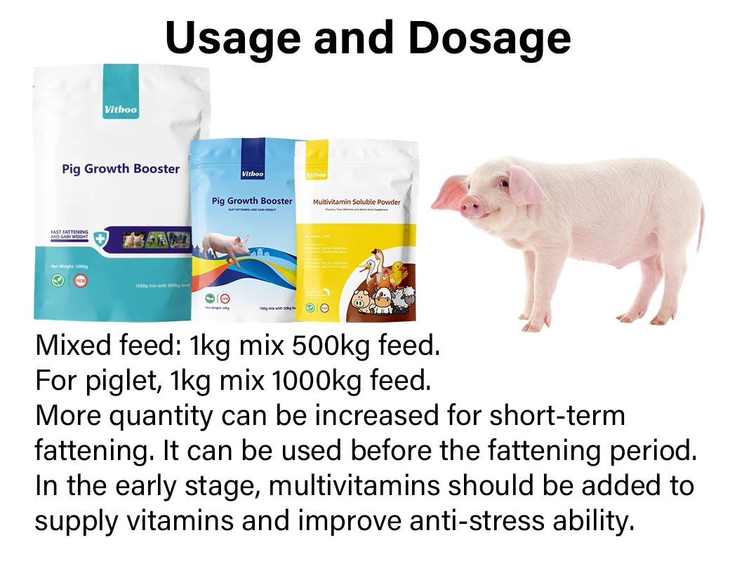 Swine feed additive pork food for weight gain fast fattening  pig growth booster piglet Premix meat fattening Supplements OEM