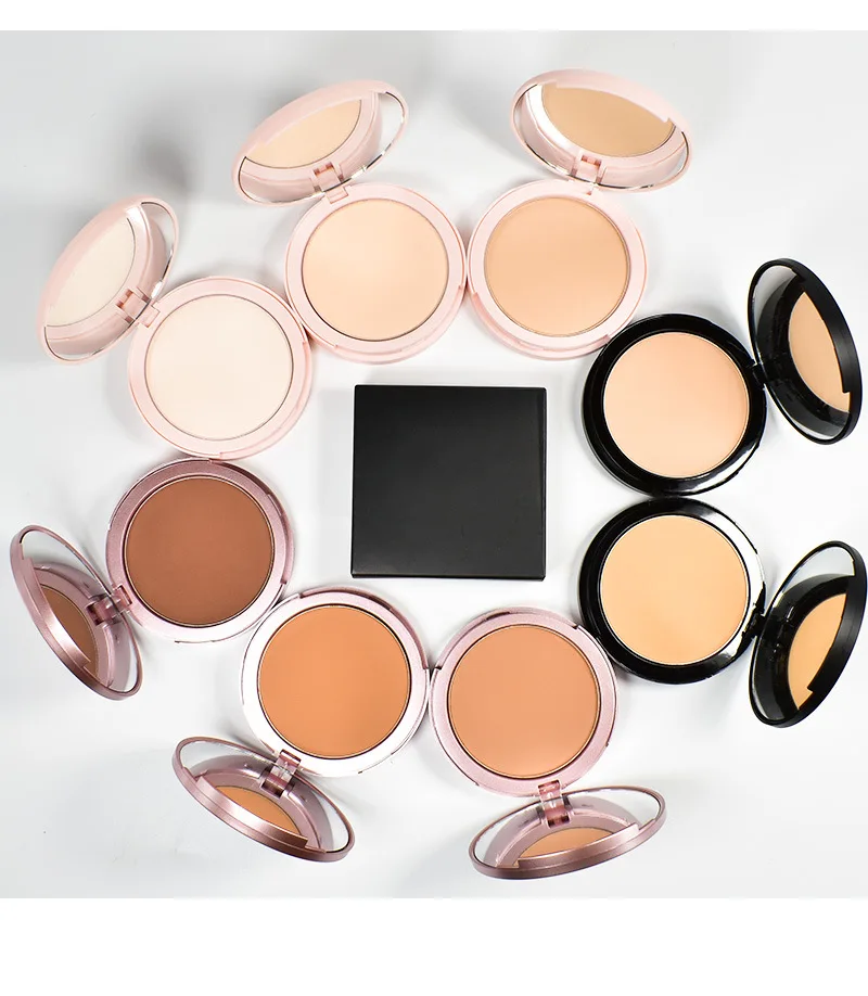 Private label mineral oil control translucent setting waterproof matte pressed powder for black women