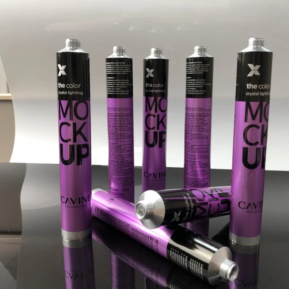 Environmentally friendly recyclable aluminum tube beauty cream tube for cosmetics
