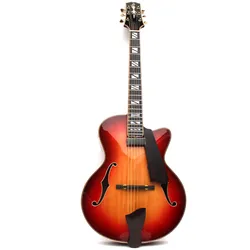 2019 Wholesale Musoo Brand  Electric Jazz Guitar with Spruce Top and Binding Body