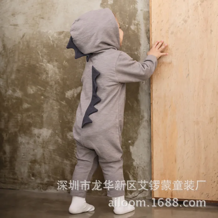 
Wholesales Baby Layette Set Infant Boy Girl Dinosaur Halloween Christmas Hooded Romper Baby Animal Bodysuit Halloween Costume 