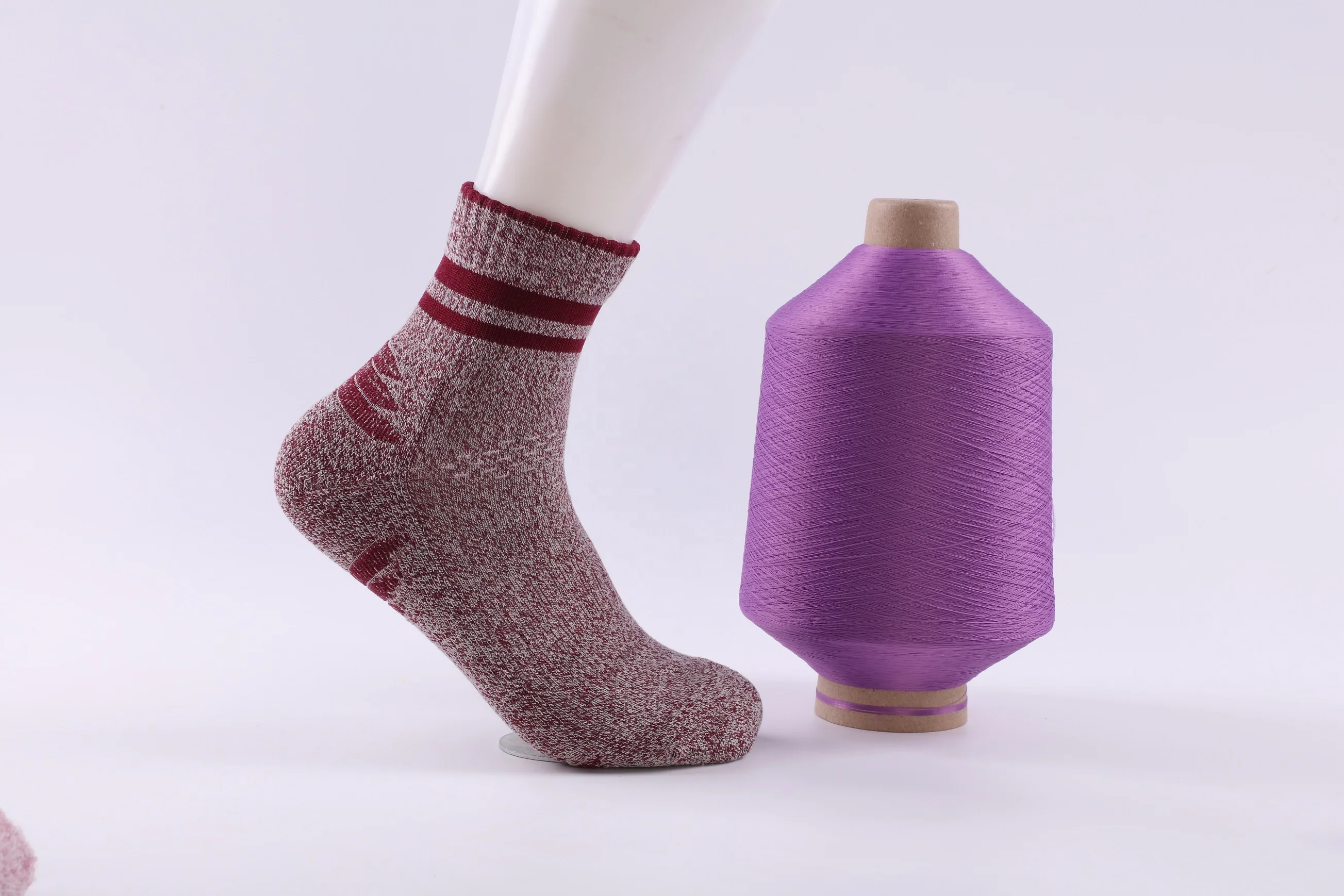 Promotion of top quality twisted filament dyed 28D-100D polyamide yarn nylon seamless knitting socks yarn