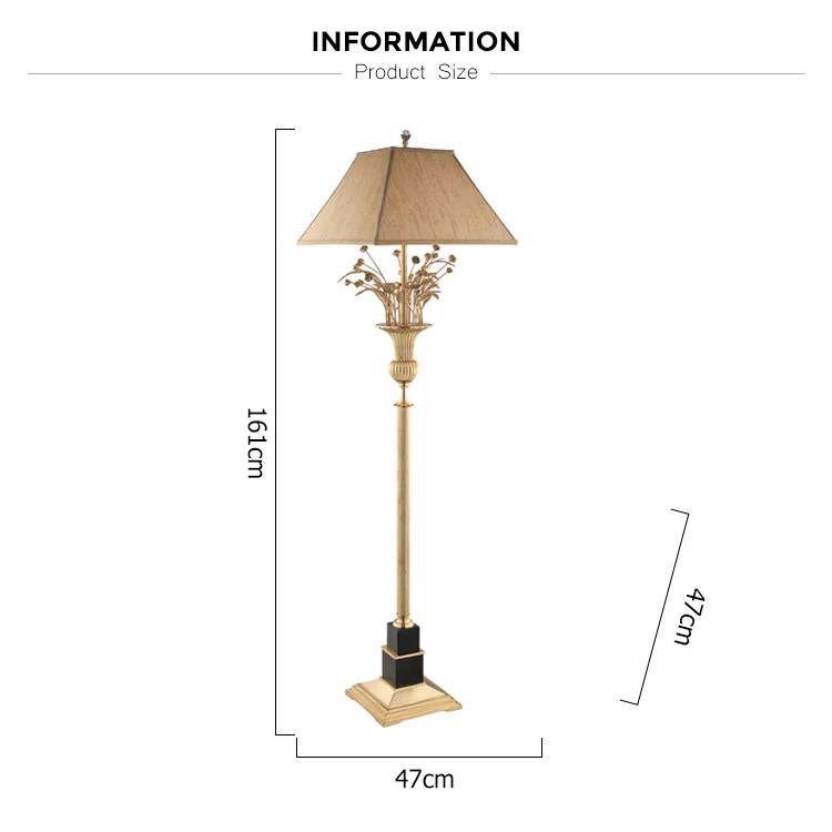 Unique Decorative Brass Rose & Leaf Floor Lamp Polished Brass FInish Standard Modern Floor Lamp Home Decor