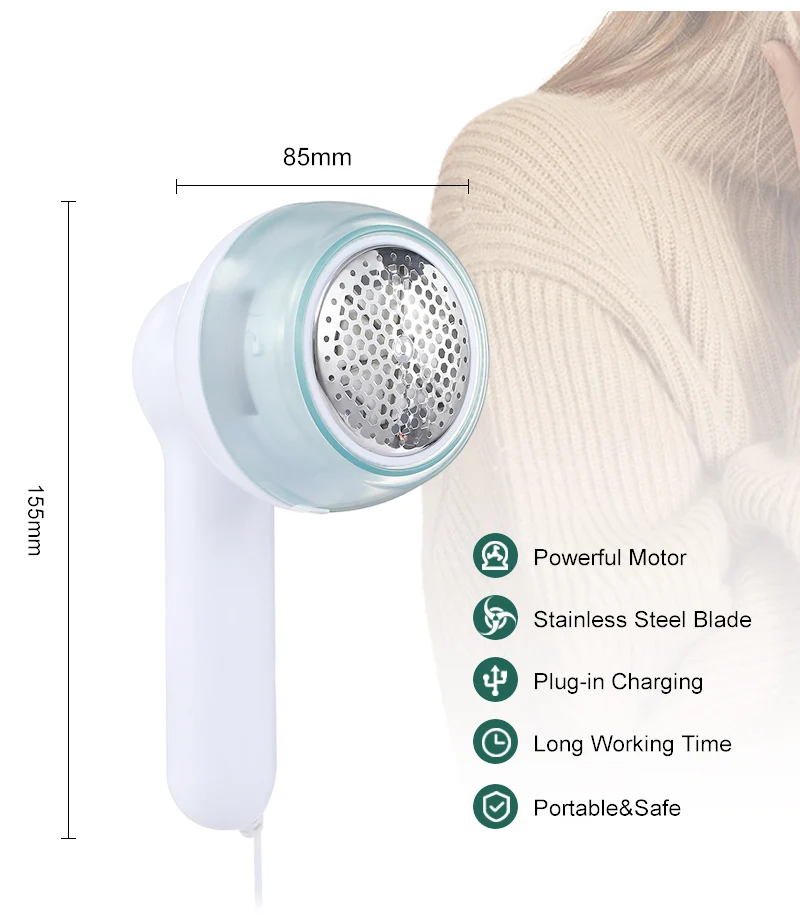 Custom Carpet Lint Cleaner 6-Leaves Electric Fabric Lint Remover for Sofa