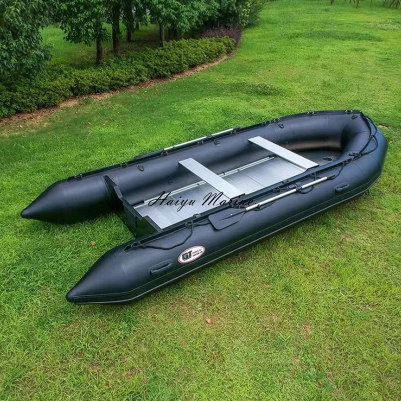 Hot sale hypalon rigid rib boat with aluminum base suitable for 18-40hp engine