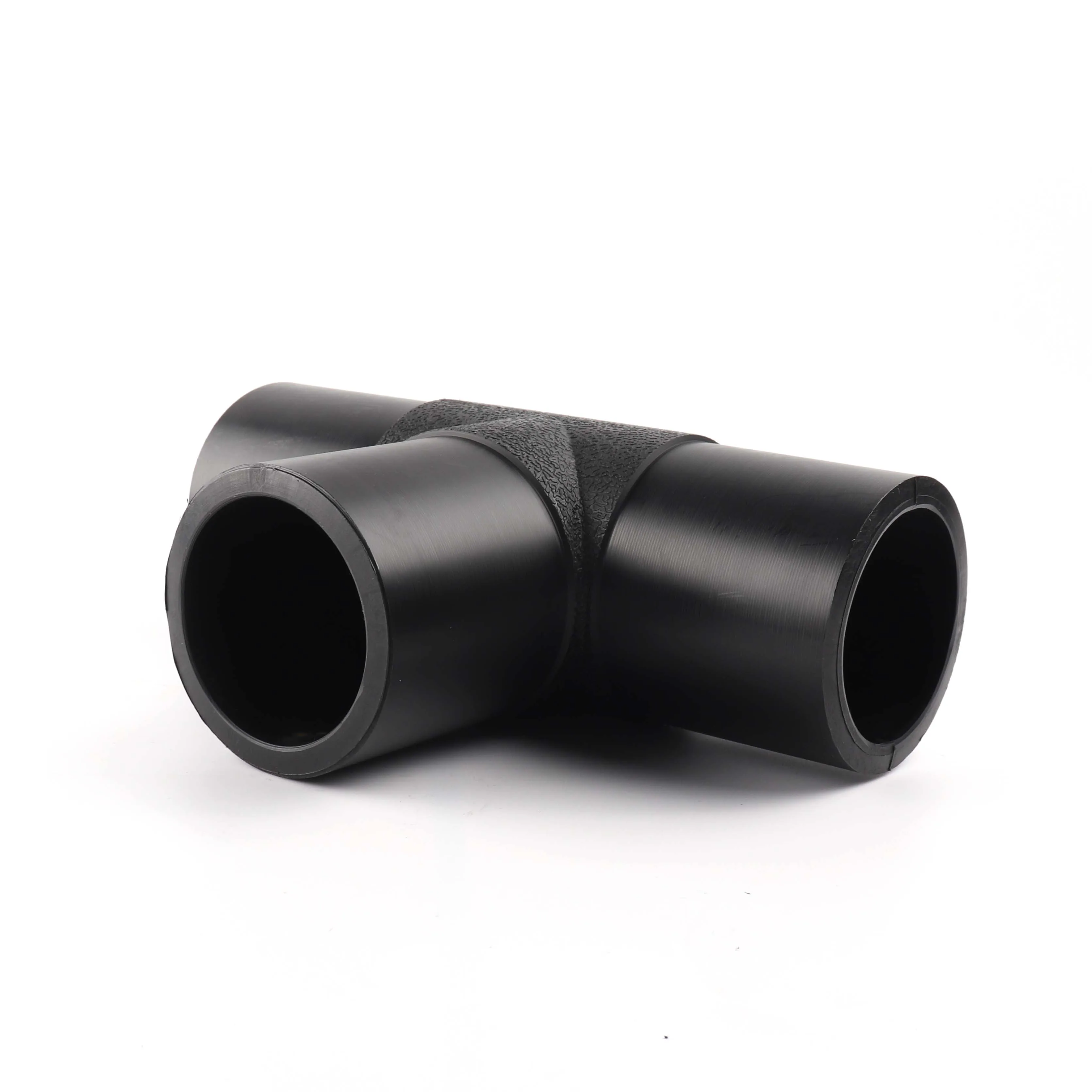 DN160*90*160 mm Sanitary Pipe Joint hdpe reducer tee HDPE Pipe Fitting PE Equal Tee