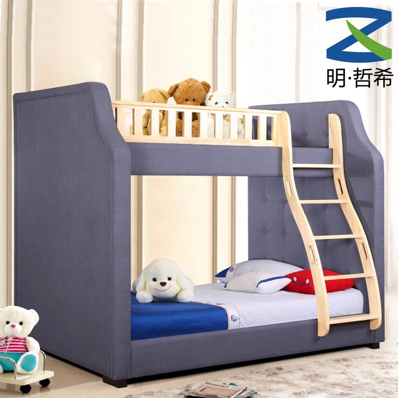Modern Solid Wood Children Bedroom Furniture Princess Castle with Stairs Double Children Bed