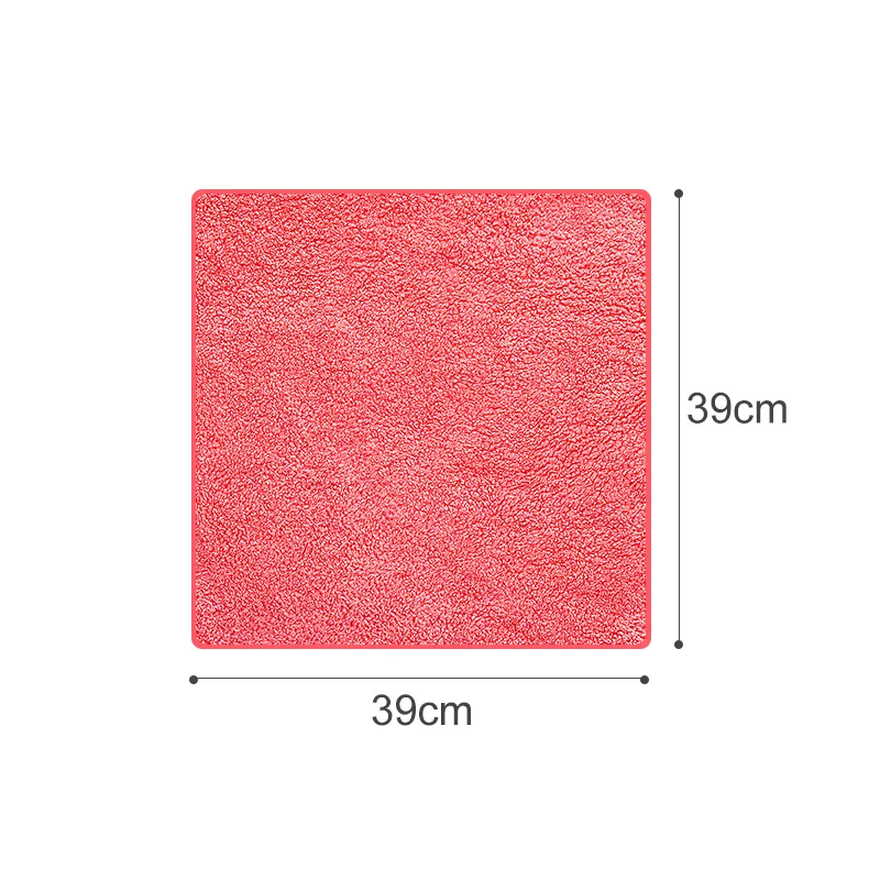 Hot Sale Pink Coral Fleece Kitchen Daily Polyester Nylon New Custom Small Microfiber Towel 40x40 Dish Towel For Car