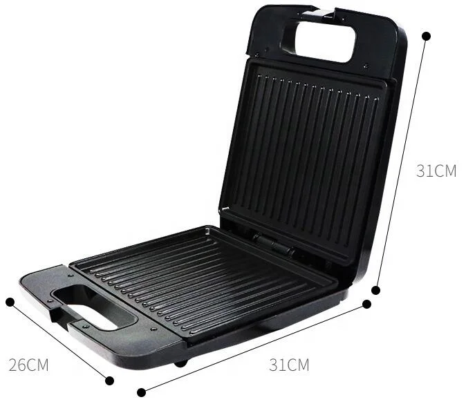 3 in 1 Multifunctional Electric Non-stick Pan Beaf Meat Steak Toaster 4 Slices Sandwich Bread Waffle Maker