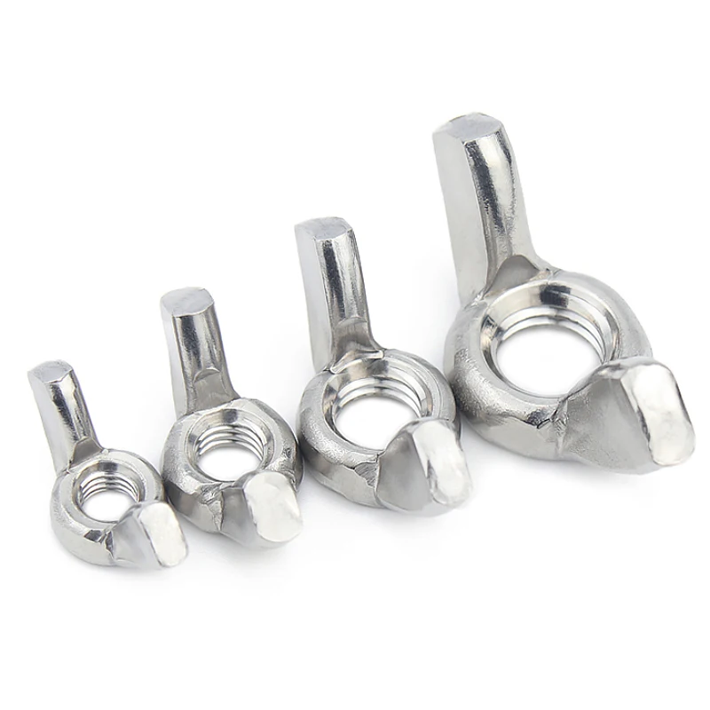 Wing Nuts Customized Durable Stainless Steel M8 M6 M10 M5 M12 M4 1/4 Inch Butterfly Nuts