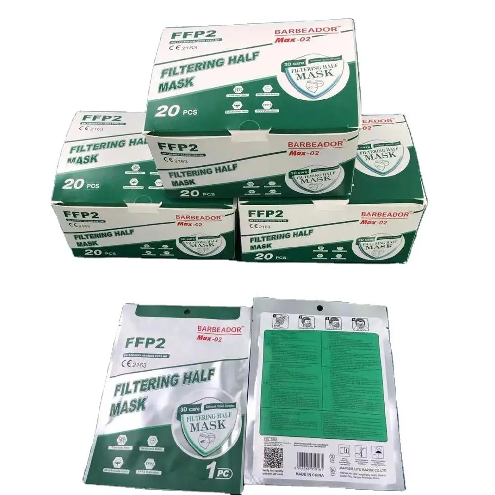 
2021Hot Sale FFP2 Mask Anti Dust Earloop Mask Disposable 5ply FFP2 Facemask with CE 