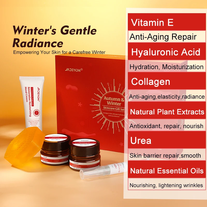 Facial Gift Set Skin Care Gift For Christmas Lip Serum Face Moisturizing Skin Christmas Gift Box Handmade Soap Skin Care Set New