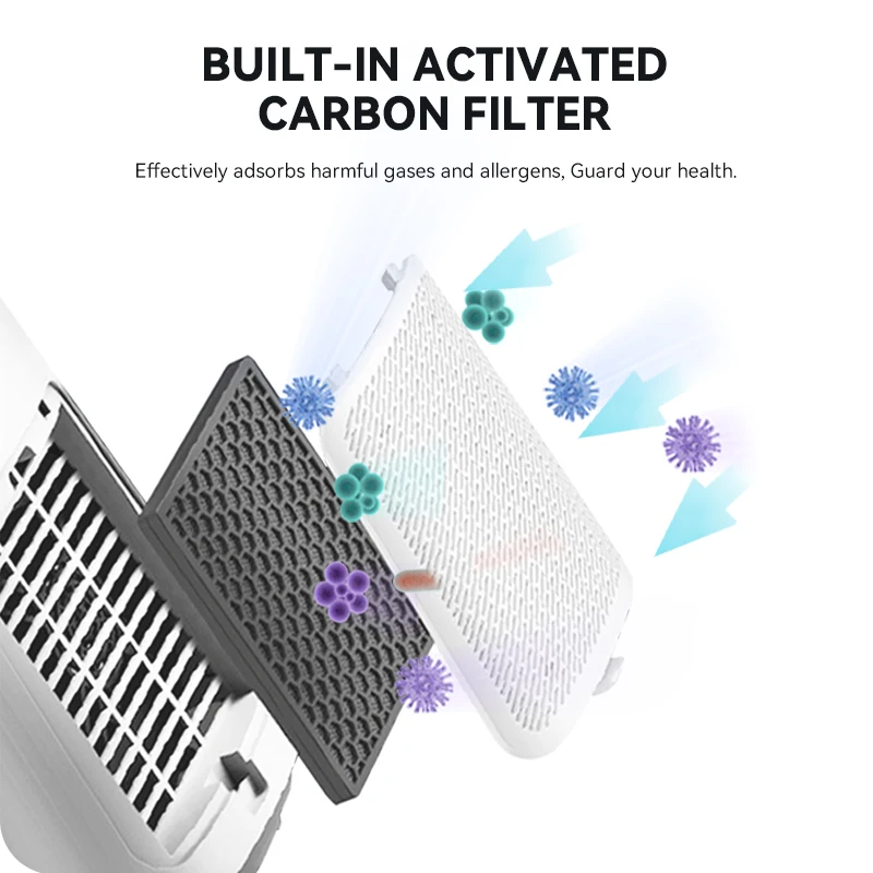 Kawa white air purifier bladeless fan Standing Fan with HEPA Filter