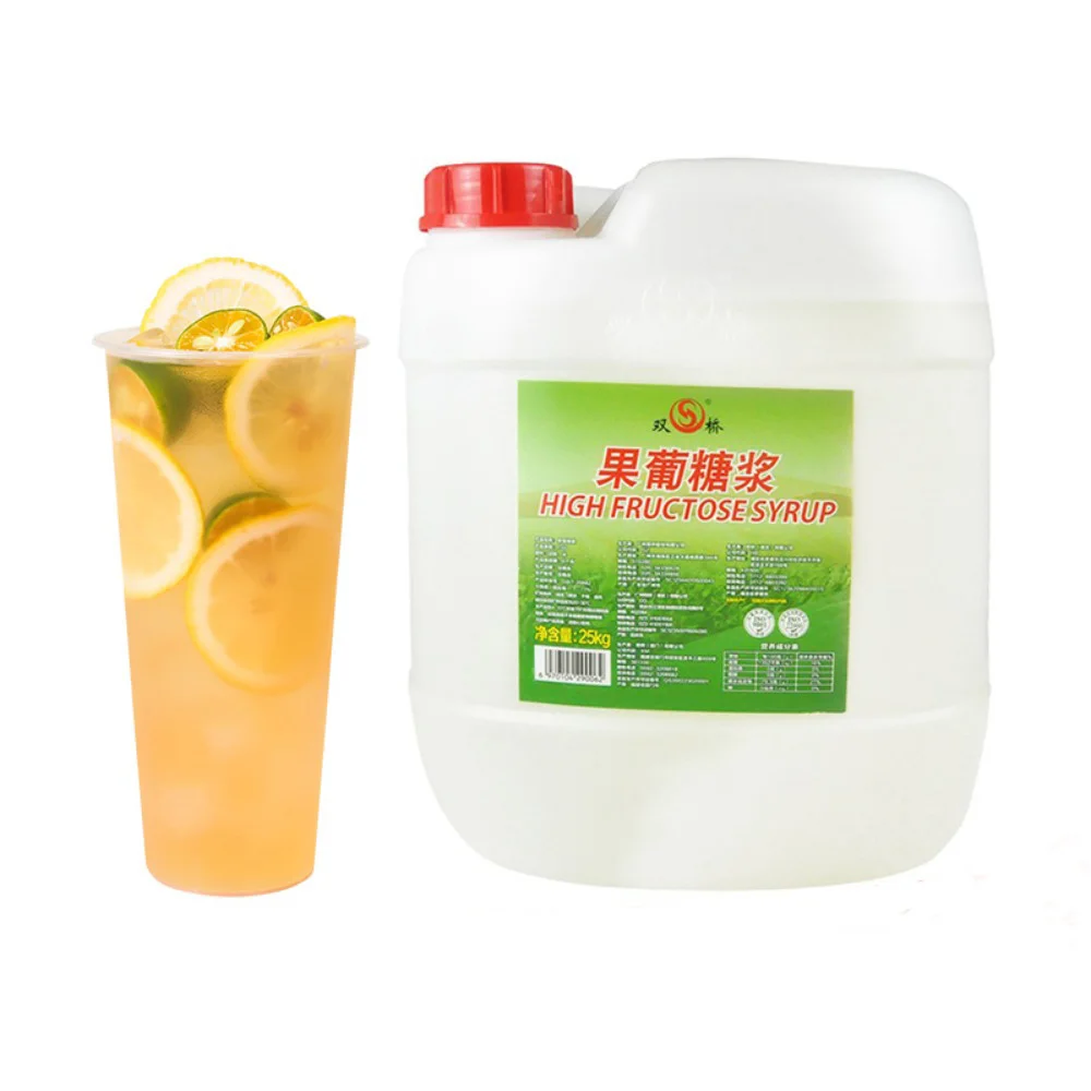 High Fructose Corn Syrup Food Grade Sweetness 55%  Corn Syrup   For Beverage Boba Milk Tea Food  25kg Fructose  Corn Syrup F55