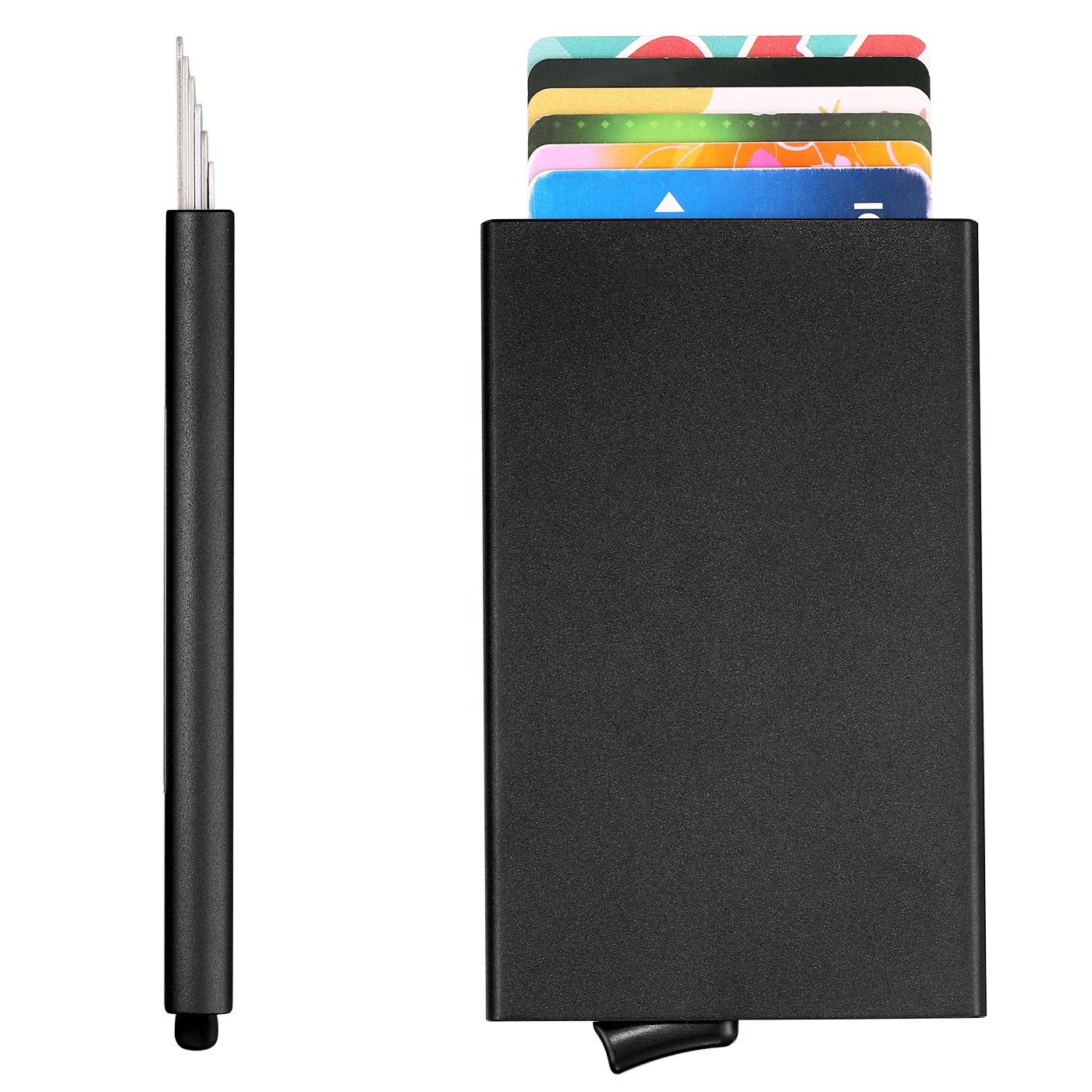 Wholesale Aluminum Metal RFID Blocking Card Holder AutomaticPop up Wallet For Men