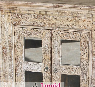 wooden carving white wash painted sideboard buffet paint cabinet