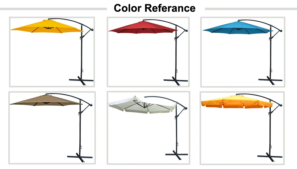 3 meters steel outdoor hanging cantilever umbrella decorative waterproof outdoor outdoor umbrella