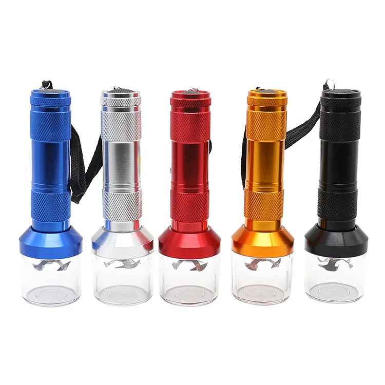 Hot grinder herb Electric Torch Shape Crusher Crank Leaf Tobacco Smoking Spice Herb Muller Machine tobacco grinder