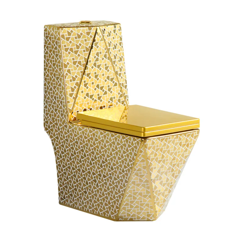 Modern Gold-Plated Sanitary Ware Bathroom Toilet New Chinese Conjoined Exported to Middle East for Hotels