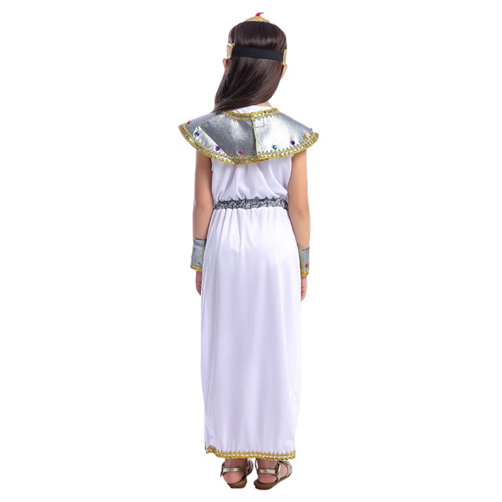 Girl Ancient Egyptian Nile Queen Princess Cleopatra Cosplay Halloween Party Costume Dress