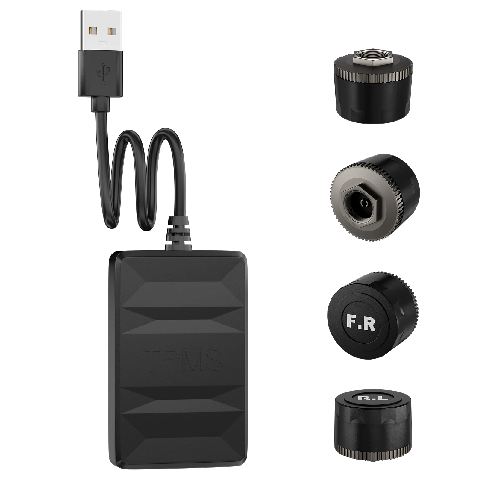 Car TPMS 4 pcs external sensor for Android car player USB TPMS tire pressure monitoring 116 psi 8 bar Android TPMS