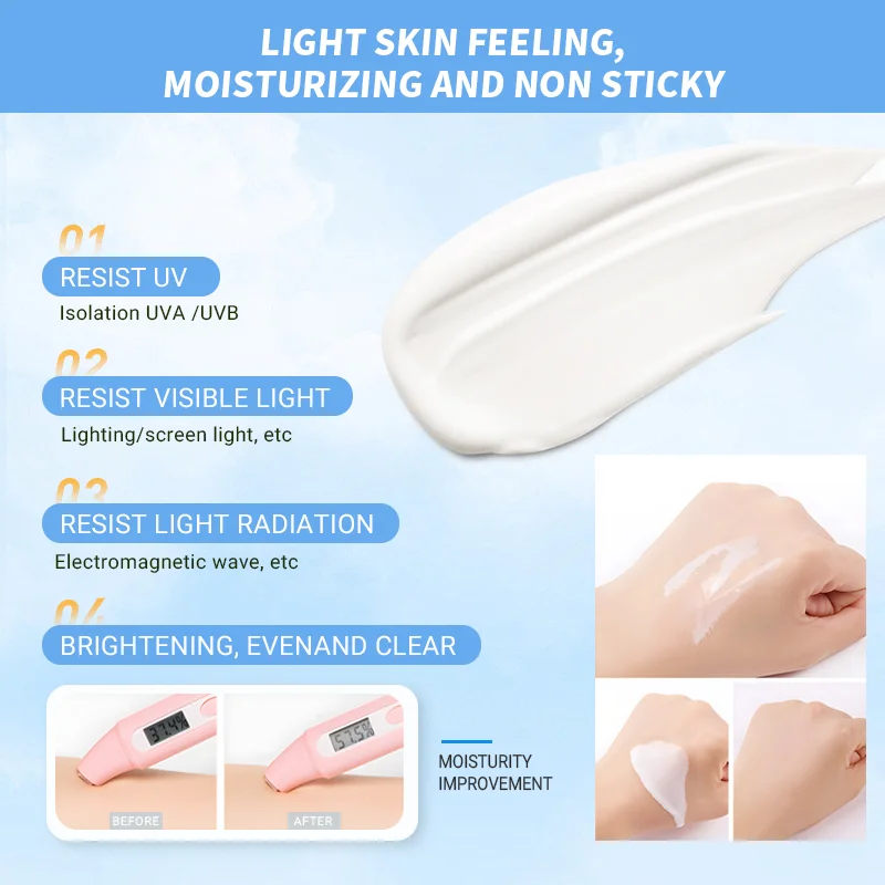 Sun block SPF50+ Refreshing Waterproof UV Protection Moisturizing Brightening Sunscreen For The Skin