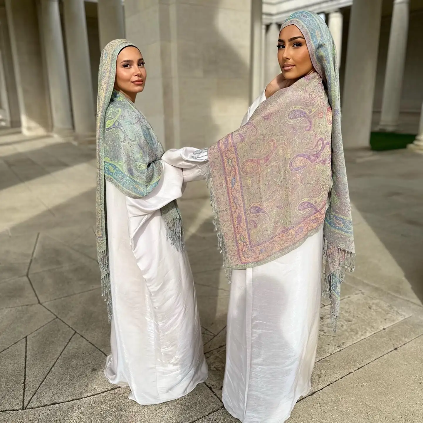 Pashmina Knitting Pattern Printed Horse Pashmina Scarf Velvet Pashminas With Sequins Double Sided With Tessals Hijab