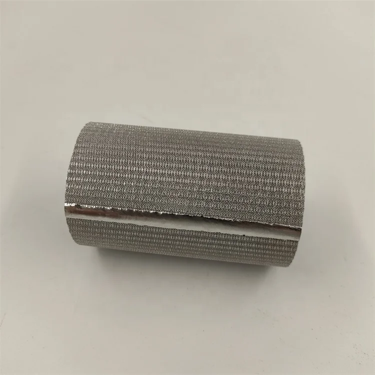 316L stainless steel sinter metal filter cartridge hot gas filtration high temperature liquid sintered mesh filter element
