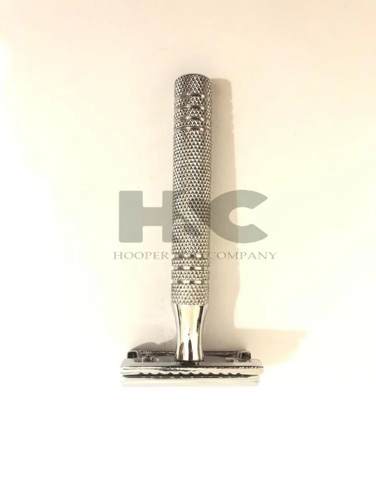 Long Handled Chrome Plated Double Edge Safety Razor for Classic Shaving Sustainable Stainless steel custom design