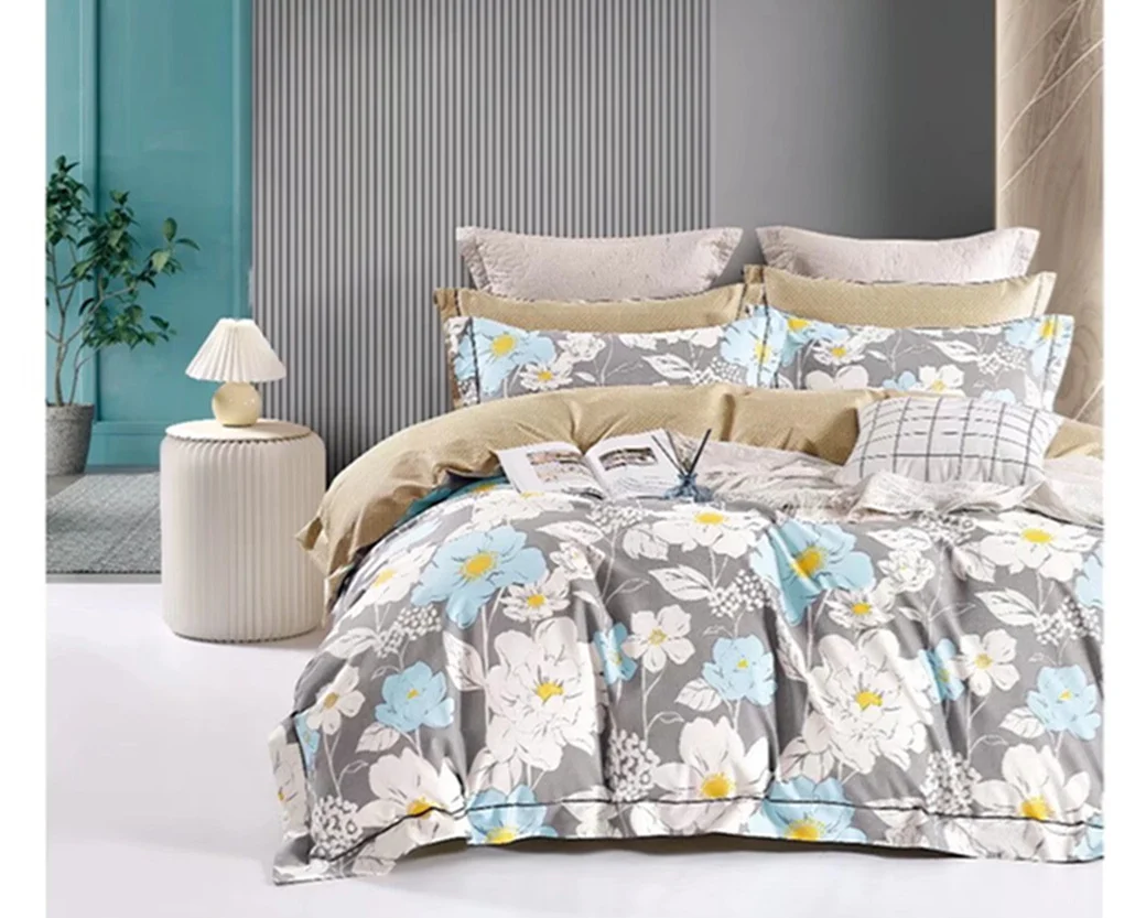 Floral Duvet Comforter Cover Bedding Set King Size-cotton Print Lightweight Elegant Aesthetic Microfiber Bedcovern Resistant