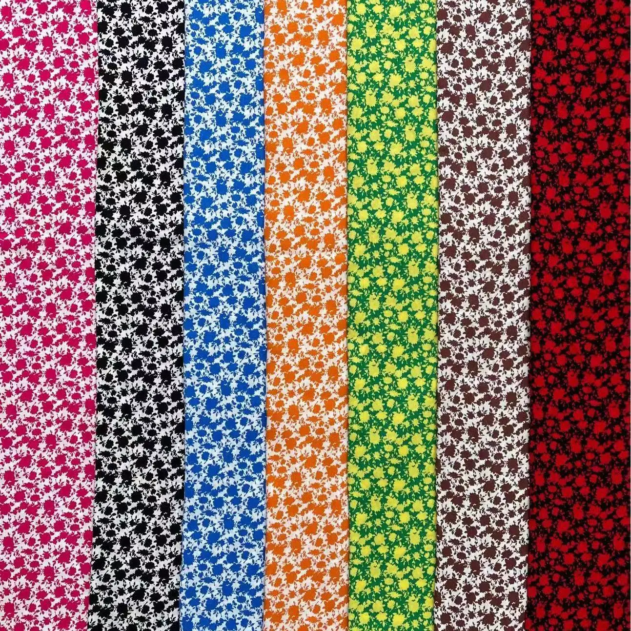 Indonesia Plain Floral Printed Viscose Rayon Woven Printed Fabric Spun Rayon Challis Fabric for Dress