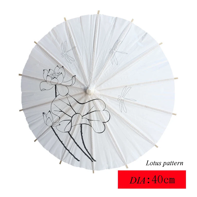 Paper Brida Wedding Umbrella White Parasols Mini Umbrella for Hanging Ornaments Gifts CLASSIC Manual Chinese Handmade Plain