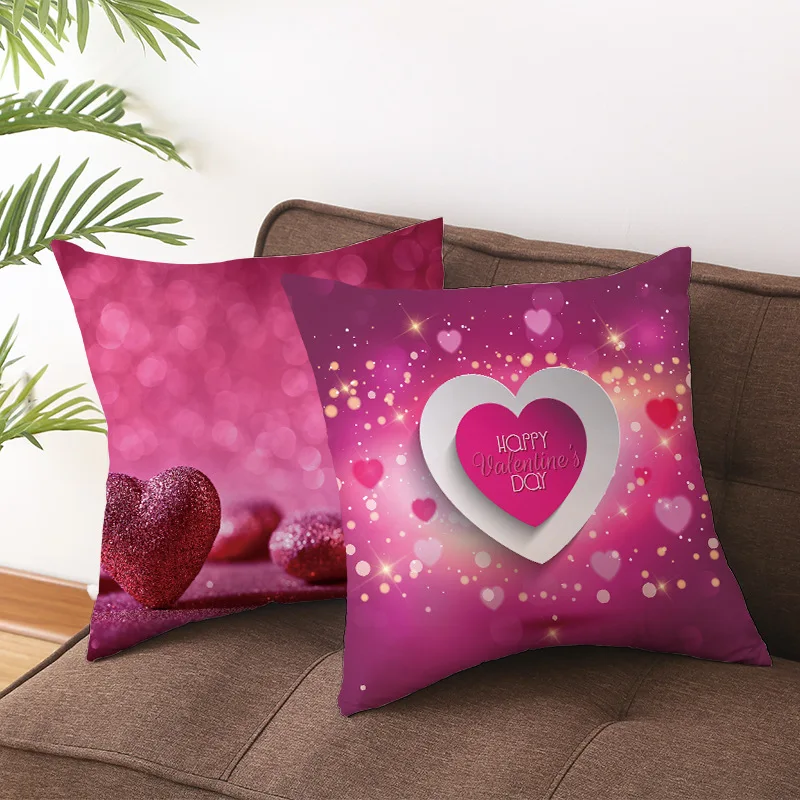 Sweet Heart Printed Cushions Home Decor Birthday Party Decorations Adult Pillow Cover for Sofa Valentine Day Gift Chair Cushion
