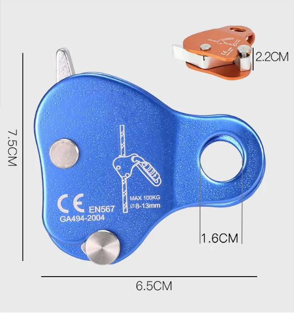ANT5PPE Self-Locking Rescue Climbing Rope Grip Fall Protection Belay Device Ascender Arborist Tree Climbing Safety Devices
