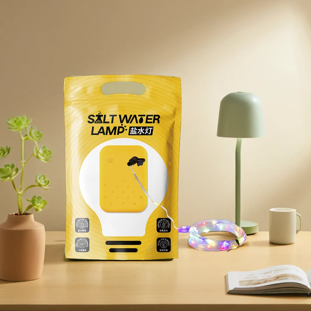 Hot Sale Eco-friendly Emergency Salt Water Powered Lamp With String Lights Portable Salt Water Lamp Power Bank For Outdoor