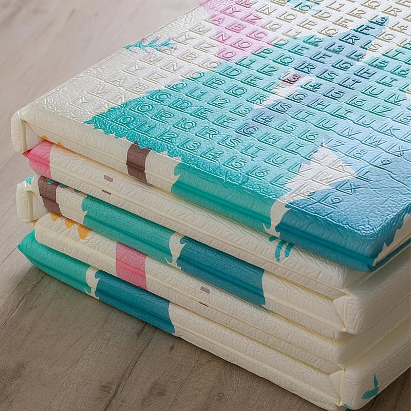 Foldable Play Mat Non- BPA Non-Toxic Foam Baby Playmat 79 x 71x 0.6 inch Thick Extra Large Reversible