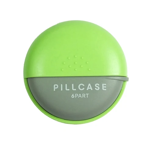 6 Compartment Pill Box, Dispenser Organizer Storage Case,  Portable Daily Marked Medicine Reminder