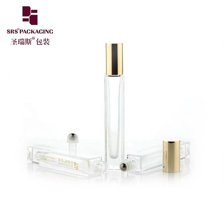 Стеклянный Квадратный Контейнер для духов с толстыми стенками 10 мл рулон эфирного масла на бутылке