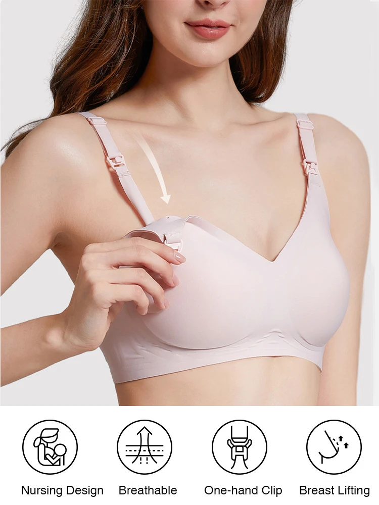 Leak Proof Open Cup Sexy Adult Hands Free Breast Pump Feeding Push Up Seamless Maternity & Nursing Bra