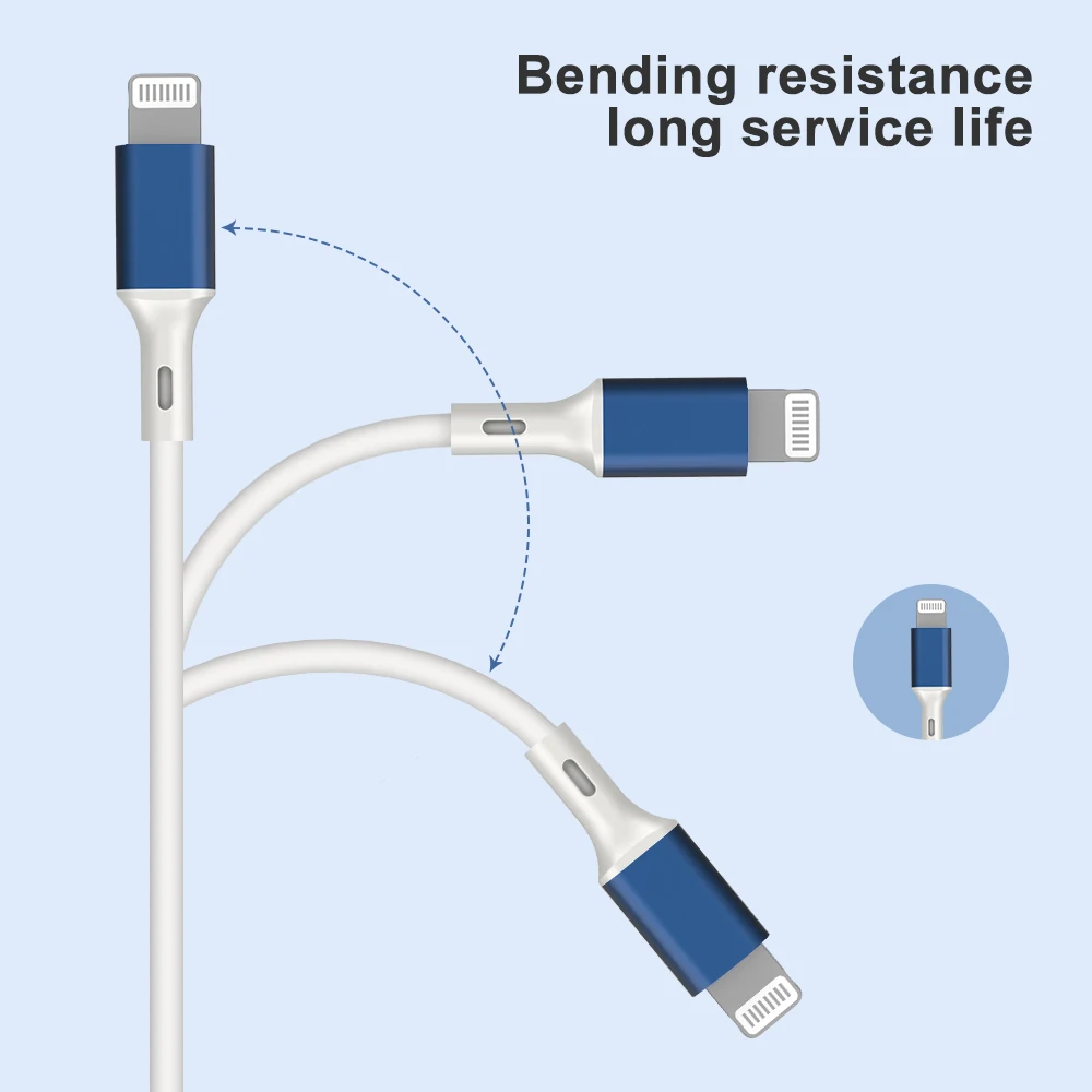 Authorized MFi Manufacturer 2.4A Fast Charging 1M Cabo MFi Certified Lightning Cable for iPhone