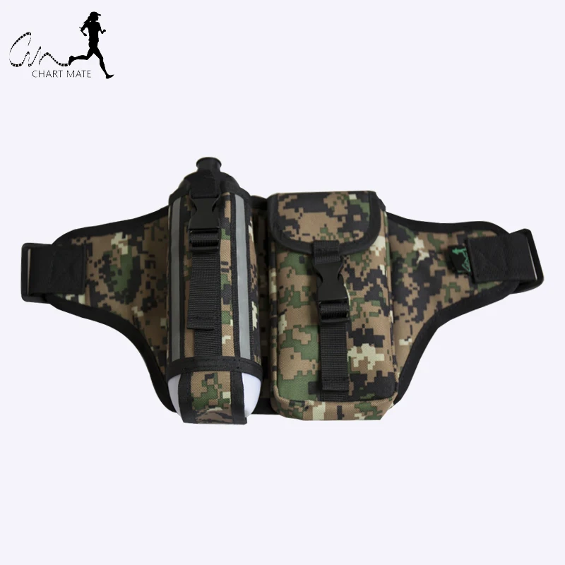 Factory Custom Waterproof Sports Waist Pack Pouch with Water Bottle Holder Neoprene Belt Bum Bag