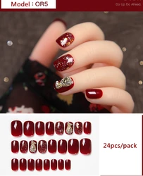 Customized Label French Solid Color Wear Artificial Nail Art Ballet False Nails Coffin Press on Full Cover Fingers Gel Nail Tips