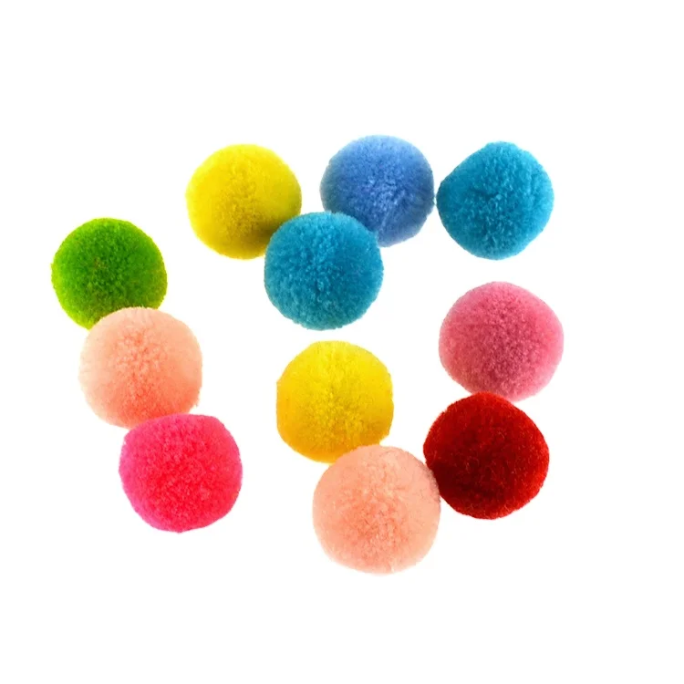 Модные красивые украшения для творчества и вечеринок, разноцветные помпоны